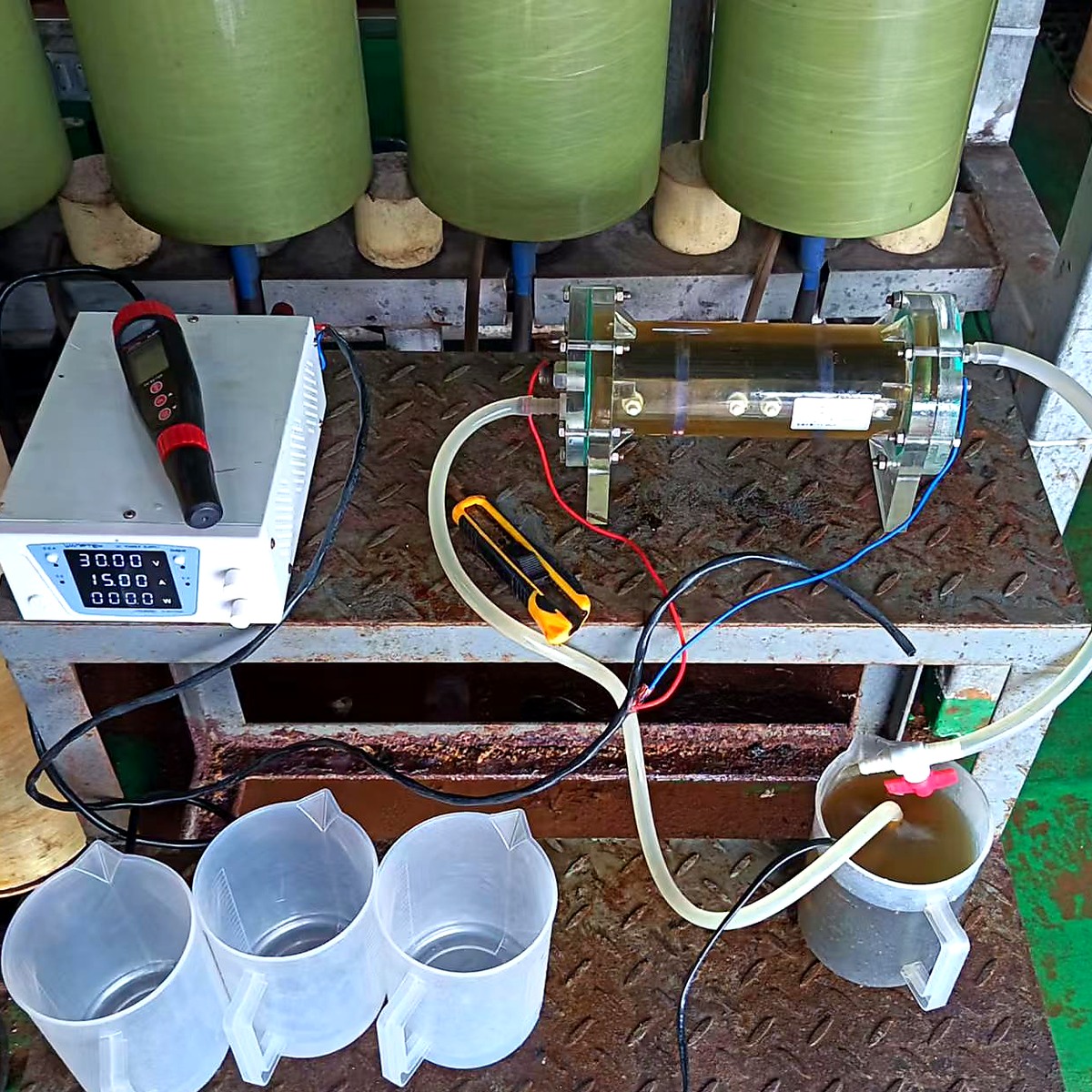 Electrocatalytic oxidation pilot test